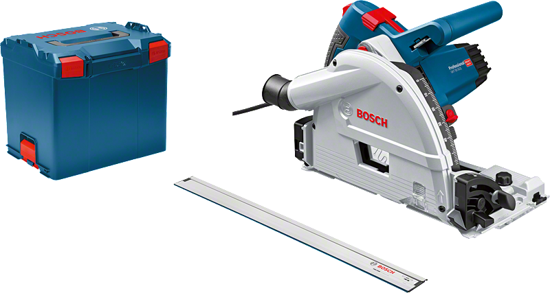 เครื่องเลื่อยจุ่ม Bosch GKT 55 GCE พร้อมรางนำทาง.