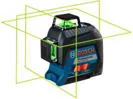 เครื่องมือวัดระดับเลเซอร์ Bosch GLL 3-60 XG พร้อมเส้นสีเขียว.