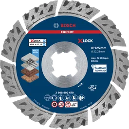 ใบตัดเพชร Bosch EXPERT MultiMaterial X-LOCK 125 มม.