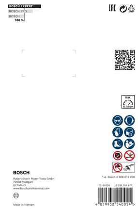 ใบตัดเพชร Bosch EXPERT MultiMaterial X-LOCK 125×22.23×2.4×12 มม.