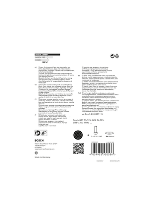 แผ่นขัดหลายรู Bosch EXPERT 125 มม.