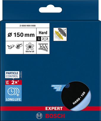 แผ่นขัดแบบหลายรูแข็ง Bosch 150 มม.