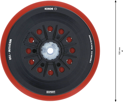 แผ่นขัดหลายรู Bosch EXPERT ขนาดกลาง 150 มม.