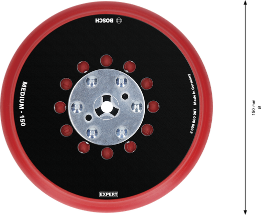 แผ่นขัดหลายรู Bosch EXPERT ขนาดกลาง 150 มม.