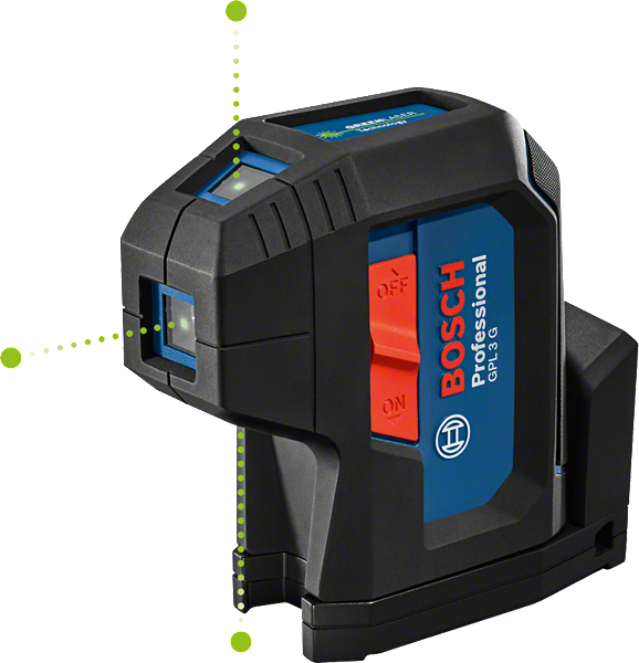 Bosch GPL 3 G เครื่องปรับระดับด้วยเลเซอร์แบบจุด ปรับระดับอัตโนมัติ.