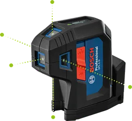 Bosch GPL 5 G เลเซอร์แบบจุดพร้อมการปรับระดับอัตโนมัติ.