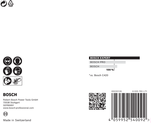 EXPERT M480 Bosch EXPERT M480 กระดาษทราย 125มม. G80 แพ็ค 5 แผ่น