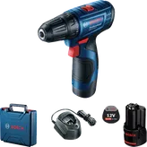 ชุดสว่านไร้สาย Bosch GSR 120-LI พร้อมแบตเตอรี่และเคส.