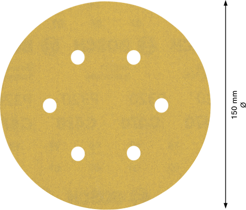 Bosch EXPERT C470 แผ่นกระดาษทราย 150มม. 6 รู.