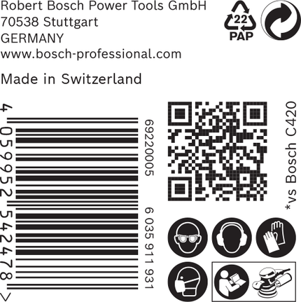 กระดาษทราย Bosch C470 125 มม.
