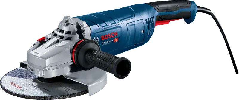 เครื่องเจียรไฟฟ้า Bosch GWS 24 พร้อมด้ามจับที่ถูกหลักสรีรศาสตร์.