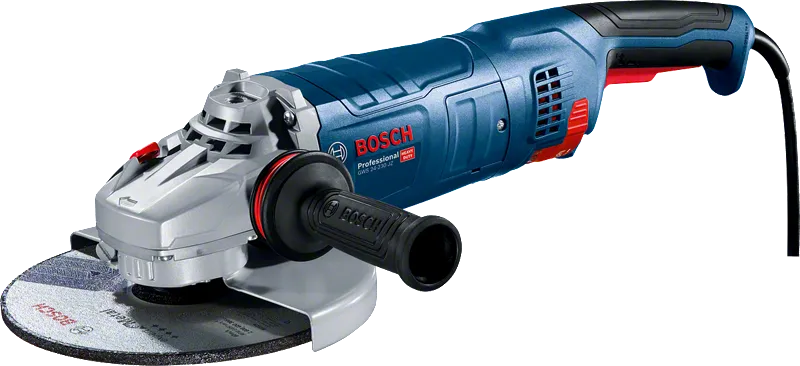 เครื่องเจียรไฟฟ้า Bosch GWS 24 พร้อมด้ามจับที่ถูกหลักสรีรศาสตร์.