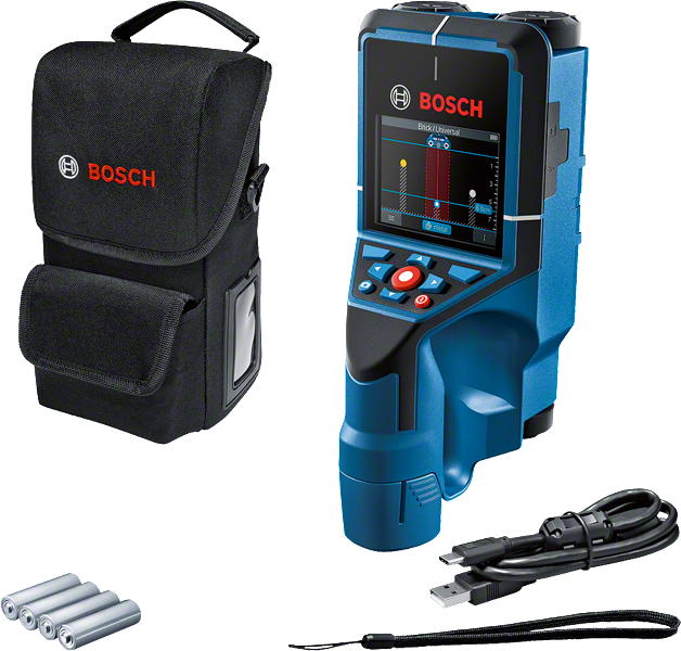 เครื่องสแกนผนัง Bosch D-Tect 200 C พร้อมเคสและอุปกรณ์เสริม.
