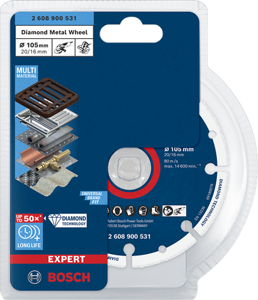 ล้อโลหะเพชร Bosch EXPERT 105×20/16 มม.