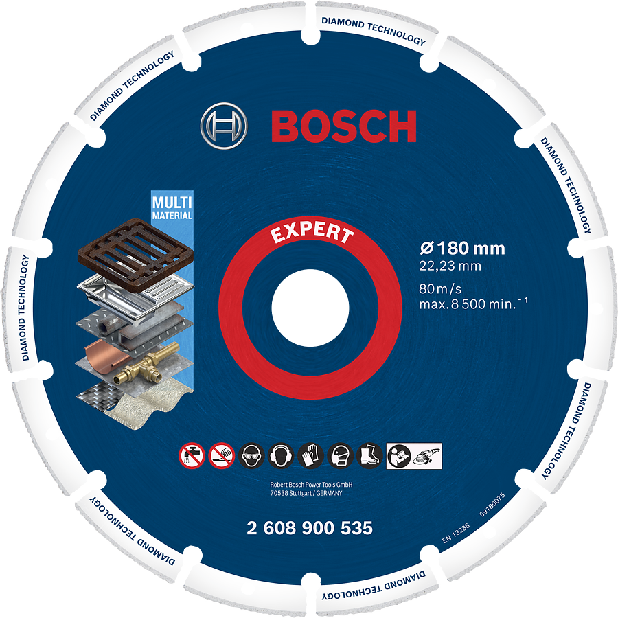 ใบตัดเพชร Bosch Expert สำหรับวัสดุหลายชนิด.