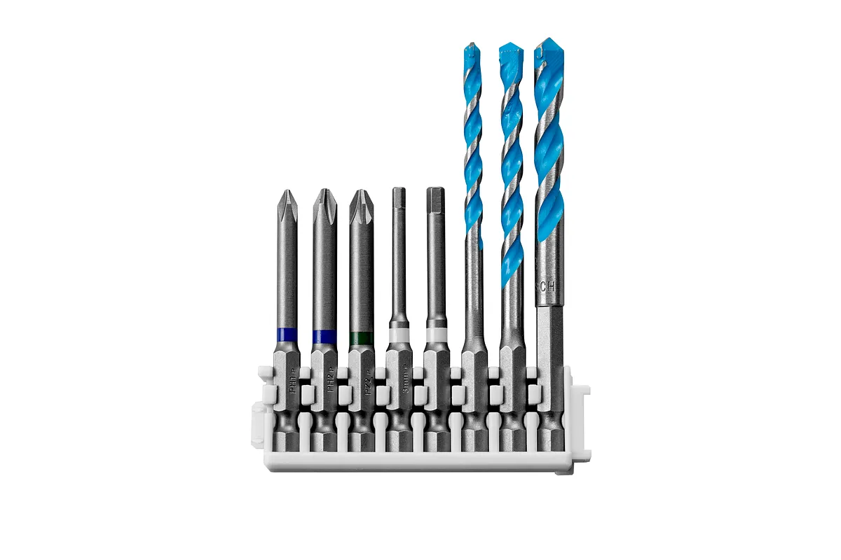 ชุดไขควงและดอกสว่านคละแบบ 8 ชิ้น Bosch Pick & Click.