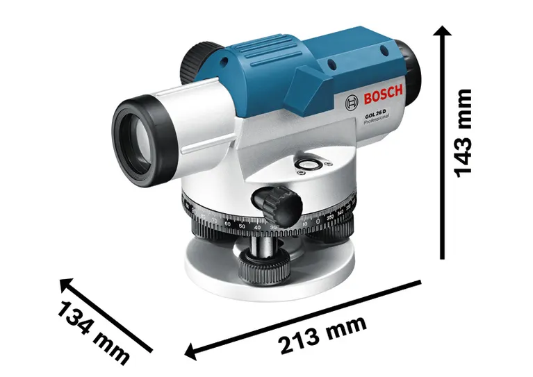 ระดับน้ำแบบออปติคอล Bosch GOL 26 D กำลังขยาย 26 เท่า.