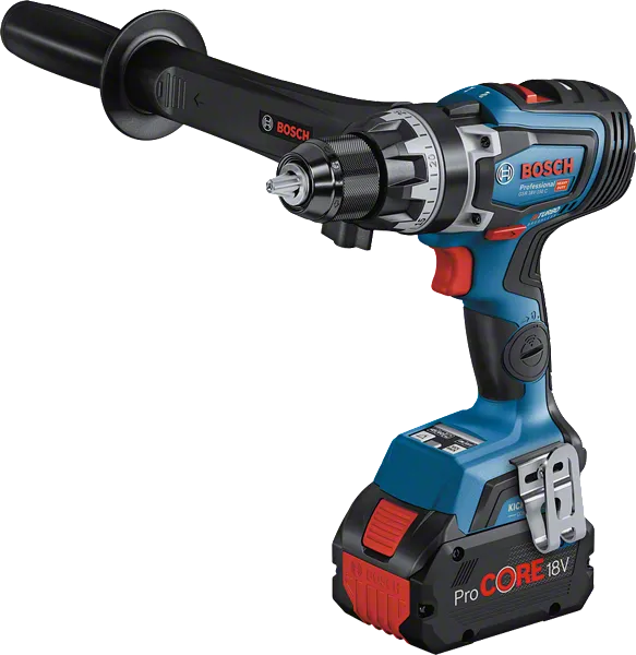 สว่านไร้สาย Bosch GSR 18V-150 C พร้อมด้ามจับด้านข้าง.