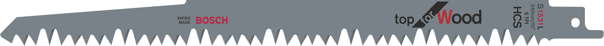 ใบเลื่อยจิ๊กซอว์ Bosch Top สำหรับงานไม้ มีฟันแหลมคม.
