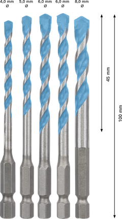 ชุดดอกสว่าน Bosch EXPERT HEX-9 MultiConstruction 5 ชิ้น.