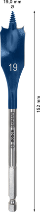ดอกสว่าน Spade EXPERT Self Cut Speed 19 x 152 มม. ดอกสว่าน Spade EXPERT Self Cut Speed 19 x 152 มม.
