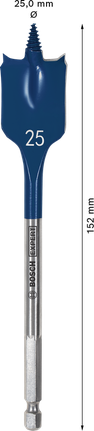 ดอกสว่าน Spade EXPERT Self Cut Speed 25 x 152 มม. ดอกสว่าน Spade EXPERT Self Cut Speed 25 x 152 มม.