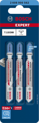ใบเลื่อยจิ๊กซอว์ Bosch T118EHM สแตนเลส 3 ชิ้น