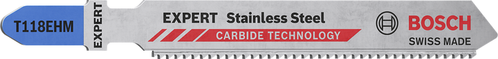 ใบเลื่อยจิ๊กซอว์ Bosch EXPERT Stainless Steel T118EHM สำหรับโลหะ