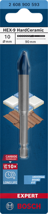 ดอกสว่าน Bosch HEX-9 HardCeramic 10×90 มม.