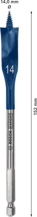 ดอกสว่าน Spade EXPERT Self Cut Speed 14 x 152 มม. ดอกสว่าน Spade EXPERT Self Cut Speed 14 x 152 มม.