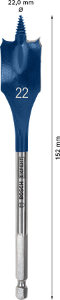 ดอกสว่าน Spade EXPERT Self Cut Speed 22 x 152 มม. ดอกสว่าน Spade EXPERT Self Cut Speed 22 x 152 มม.