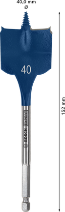 ดอกสว่าน Spade EXPERT Self Cut Speed 40 x 152 มม. ดอกสว่าน Spade EXPERT Self Cut Speed 40 x 152 มม.