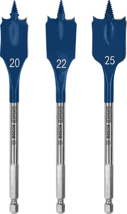 ชุดดอกสว่านเจาะลึก Bosch EXPERT Self Cut Speed Spade ขนาด 20 22 25 มม.