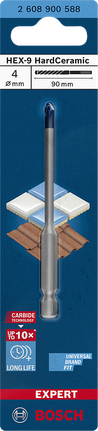 ดอกสว่าน Bosch HEX-9 HardCeramic 4×90 มม.
