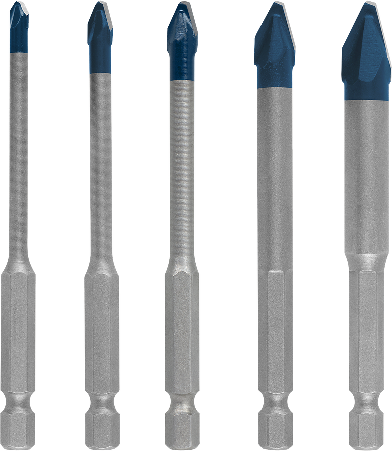 ชุดดอกสว่านเจาะแข็งเซรามิก Bosch EXPERT HEX-9 จำนวน 5 ชิ้น.