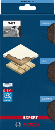 ชุดบล็อกขัด Bosch EXPERT S471 ขนาดกลาง ละเอียดพิเศษ.