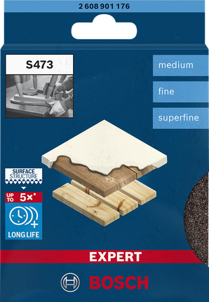 แผ่นขัด Bosch EXPERT S473 ขนาดกลางละเอียดมาก