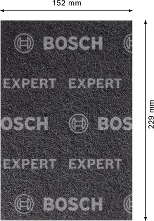 แผ่นขัดขนแกะ Bosch EXPERT N880 ขนาดกลาง S 152x229mm.