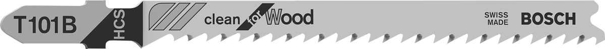 ใบเลื่อยจิ๊กซอว์ Bosch T101B สำหรับการตัดไม้ให้สะอาด.