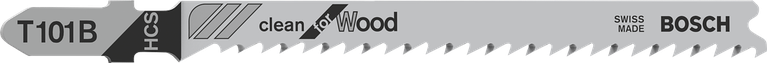 ใบเลื่อยจิ๊กซอว์ Bosch T101B สำหรับการตัดไม้ให้สะอาด.
