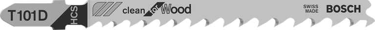 ใบเลื่อยจิ๊กซอว์ Bosch T101D สำหรับการตัดไม้ให้สะอาด.