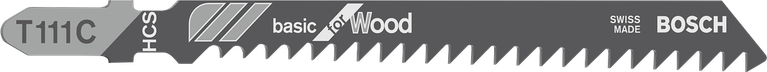 ใบเลื่อยจิ๊กซอว์ Bosch T111C สำหรับการตัดไม้ขั้นพื้นฐาน.