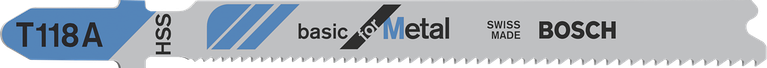 ใบเลื่อยจิ๊กซอว์ Bosch T118A สำหรับตัดโลหะ.