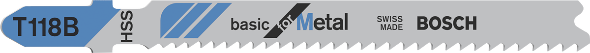 ใบเลื่อยจิ๊กซอว์ Bosch T118B สำหรับตัดโลหะ.