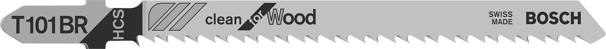 ใบเลื่อยจิ๊กซอว์ Bosch T101BR สำหรับการตัดไม้ให้สะอาด.