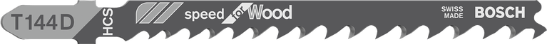 ใบเลื่อยจิ๊กซอว์ Bosch T144D สำหรับการตัดไม้อย่างรวดเร็ว.