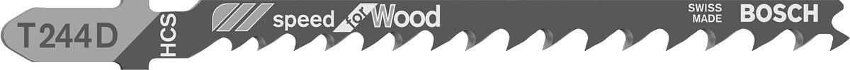 ใบเลื่อยจิ๊กซอว์ Bosch T244D สำหรับการตัดไม้แบบรวดเร็ว.