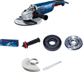 เครื่องเจียรไฟฟ้า Bosch GWS 24-180 พร้อมอุปกรณ์เสริม.