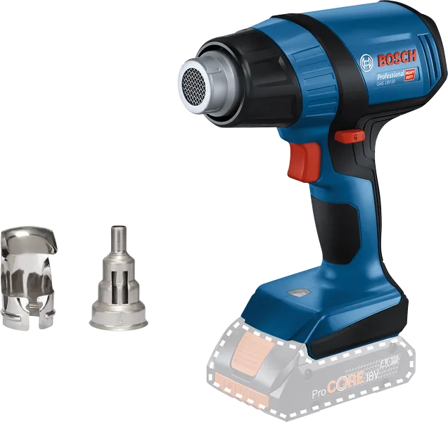 ปืนเป่าลมร้อนไร้สายพร้อมหัวฉีด Bosch GHG 18V-50.