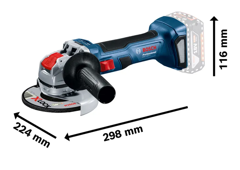 เครื่องเจียรไร้สาย Bosch GWX 180-LI พร้อมใบตัด 125 มม.